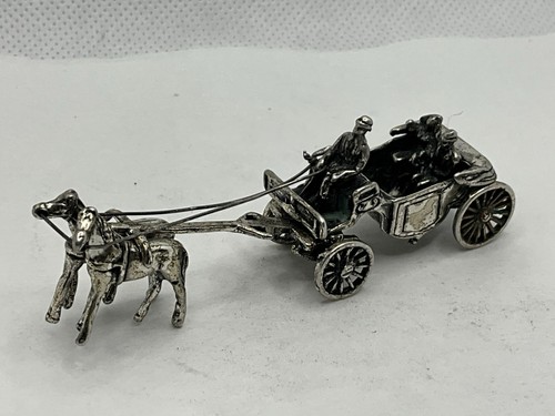 Antike miniatur pferdekutsche - antike,