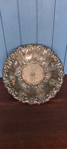 Versilberte metall fußschale - versilberte, metall-fußschale