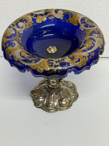 Böhmische glasschale silber - böhmische,