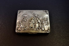 feine antike Deckeldose Silber