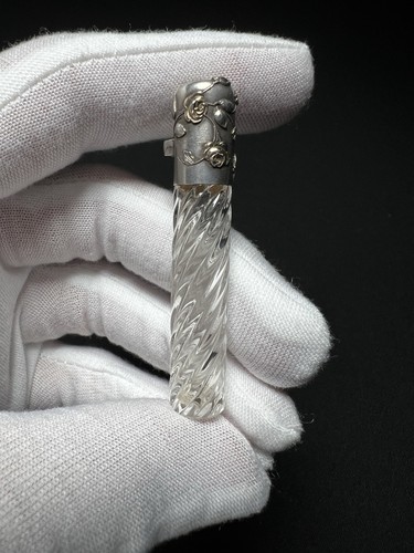 Antik silber glas flakon - silber,