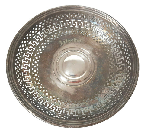 Versilberte art deco schale - art,