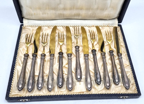12er set antik 800er silber - set,