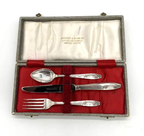 Jugendstil reise besteck set - -,